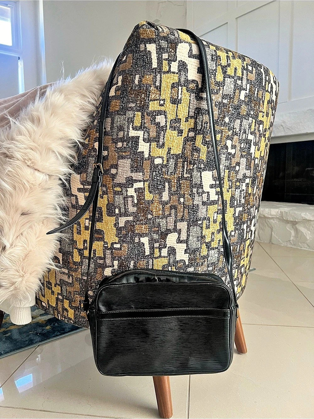 Louis Vuitton Epi Danube PM Backpack in Black & Brown